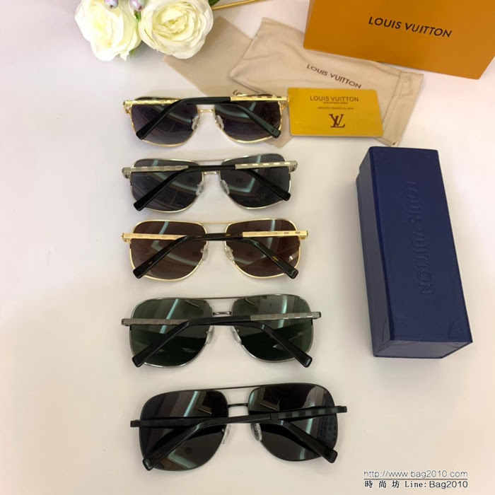 LV路易威登 新款 高品質 男士休閒商務蛤蟆鏡 金屬飛行墨鏡  lly1700